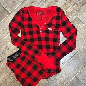 Victoria’s Secret PINK plaid pyjama set - small